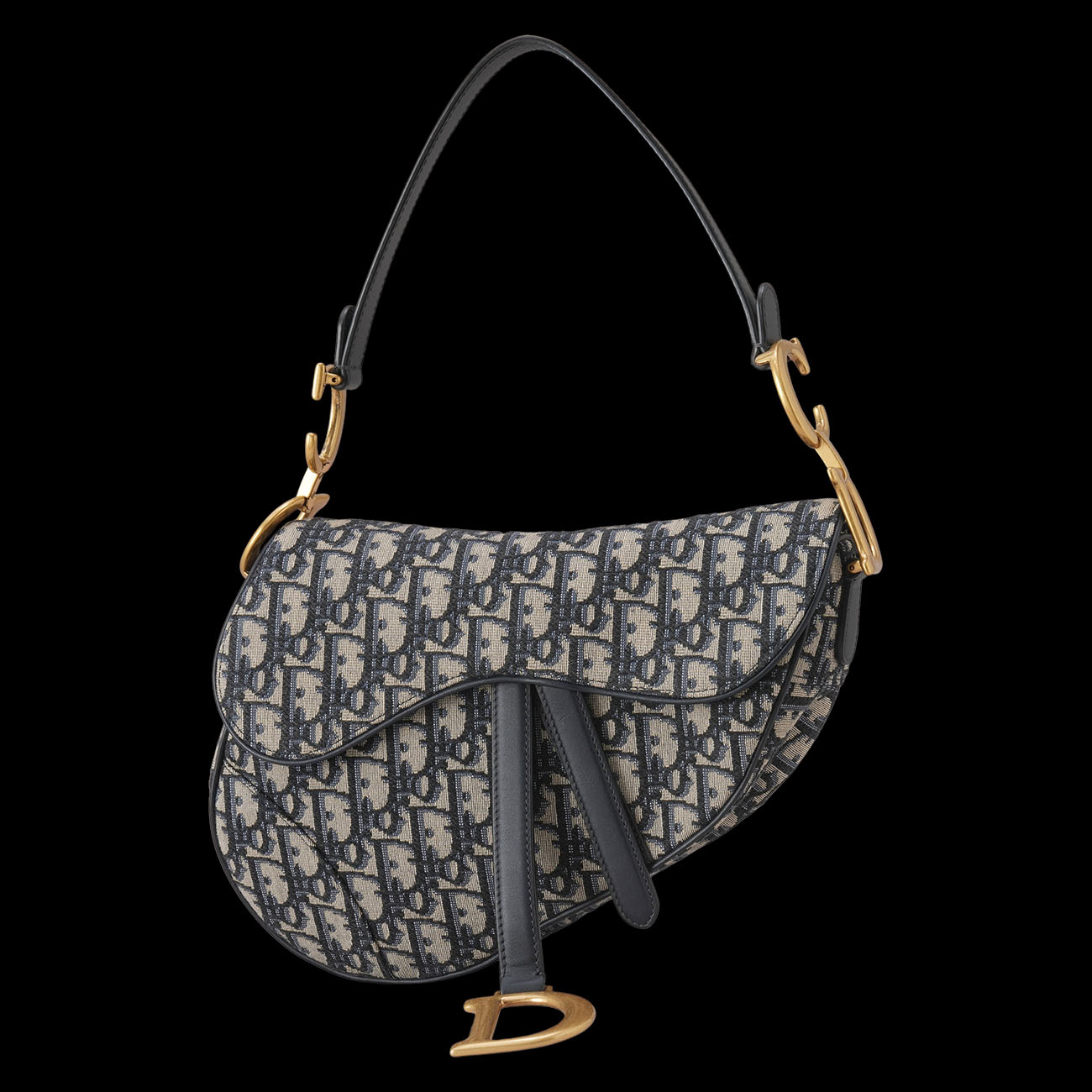 CHRISTIAN DIOR(USED)디올 오블리크 새들백 미듐 & 스트랩